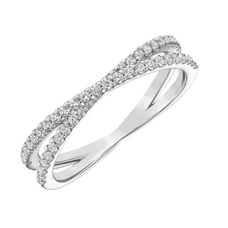 Criss Cross Diamond Stackable Wedding Band