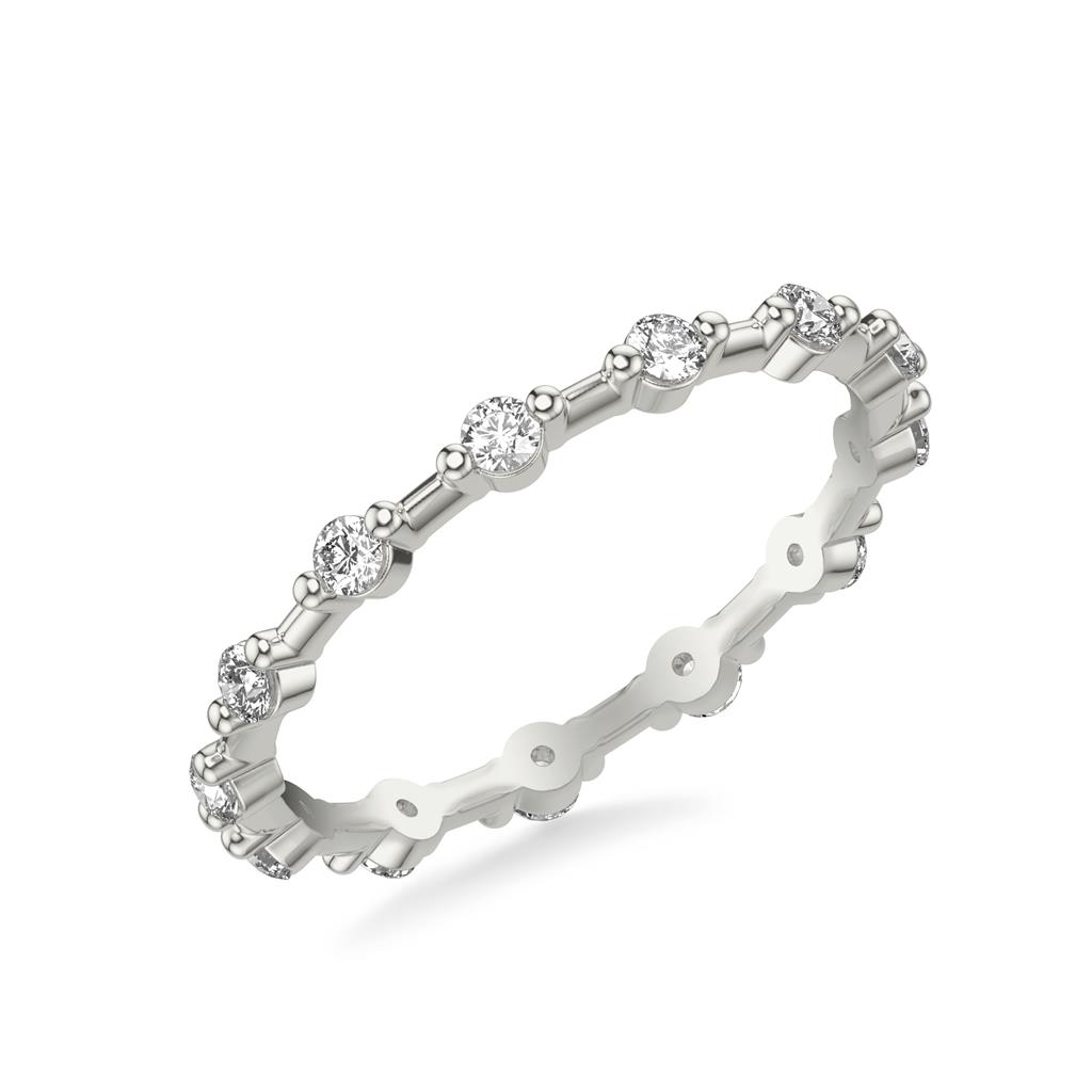 Round Diamond Spaced Eternity Band