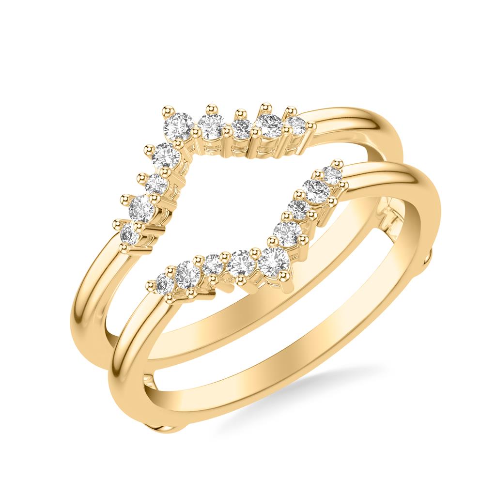 V-Shape Diamond Accent Ring Enhancer