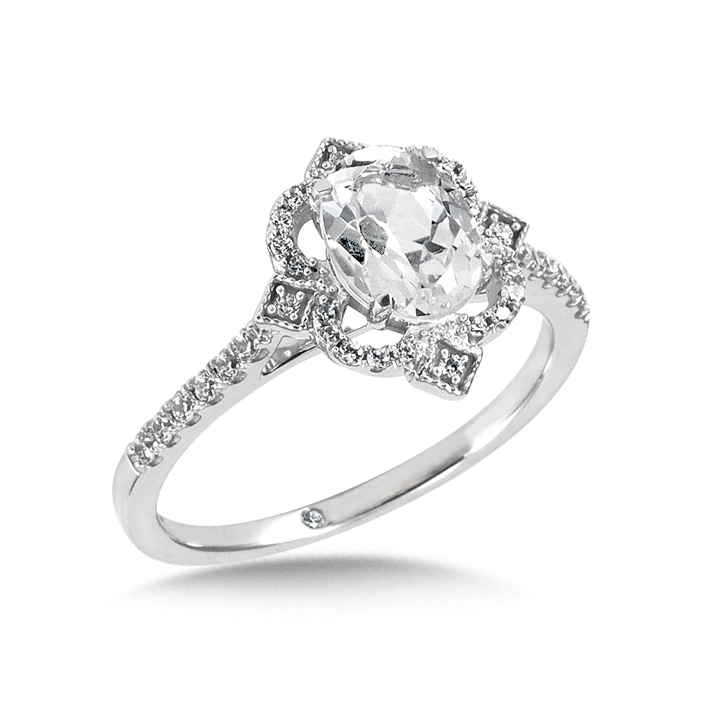 Intricate Oval Diamond Halo Engagement Ring
