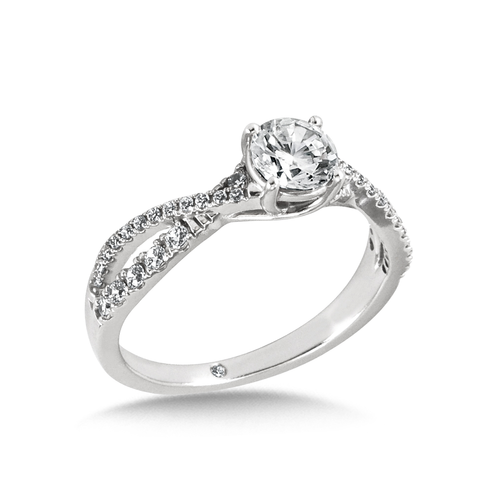 Diamond Twist Engagement Ring