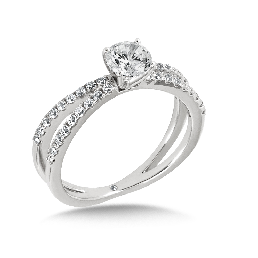Split Shank Diamond Engagement Ring