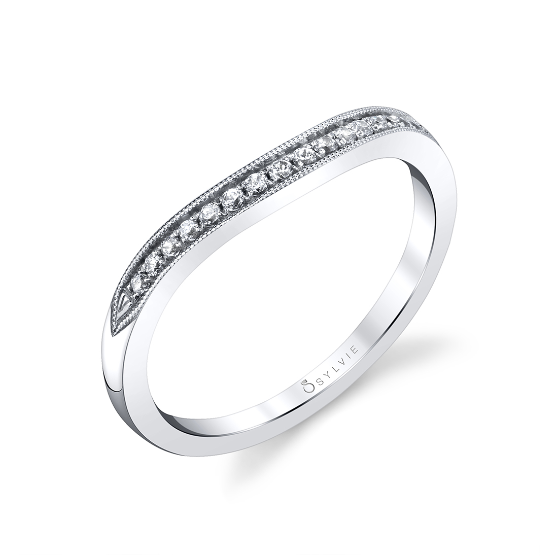 Milgrain Vintage Inspired Diamond Wedding Band