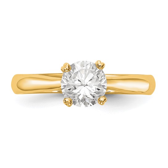Round 1ct 14k Yellow Gold Lab Grown Solitaire