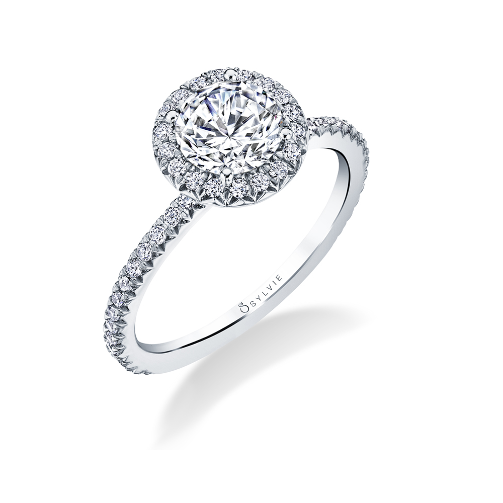 Vivian Classic Halo Diamond Engagement Ring