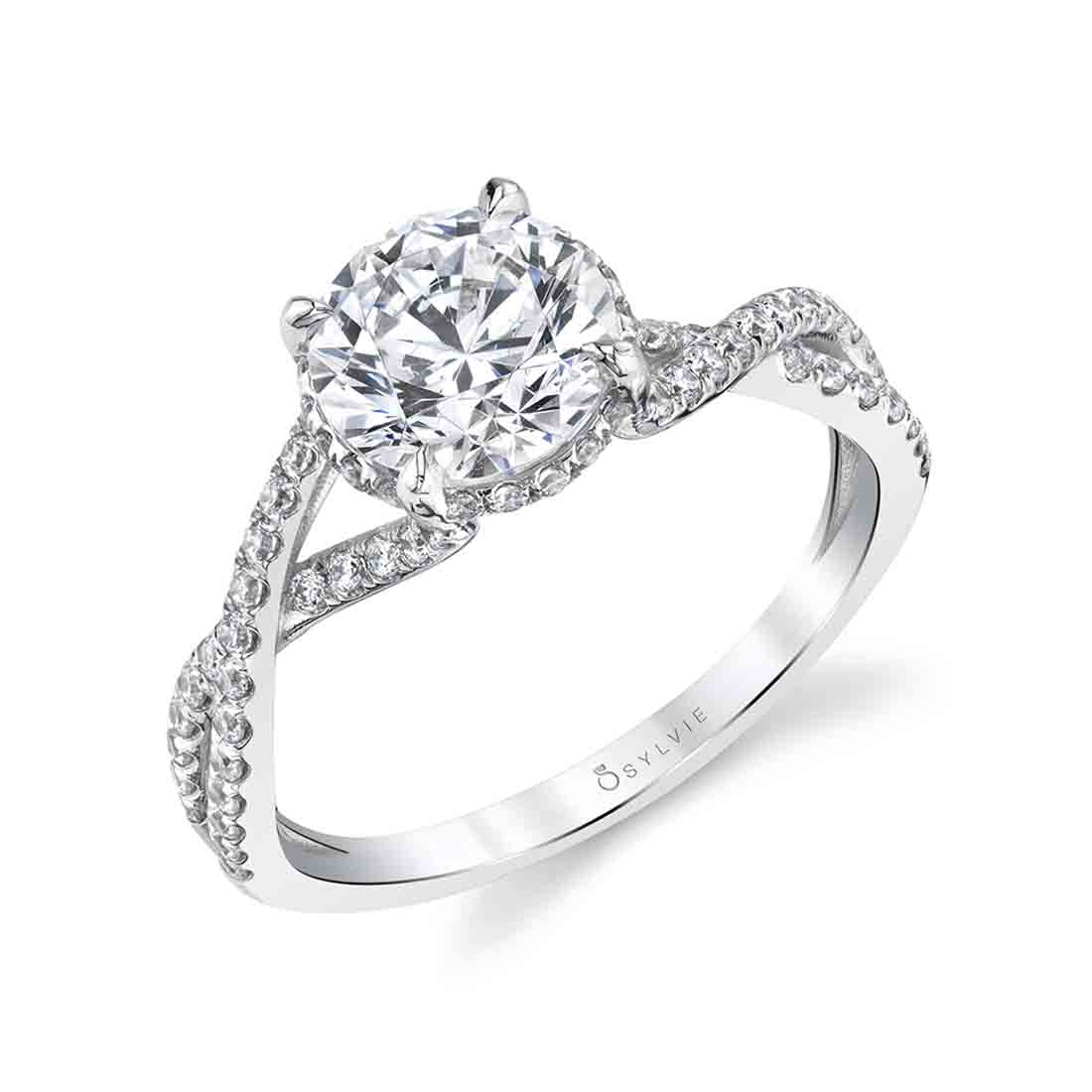 Agnia Twisted Diamond Engagement Ring
