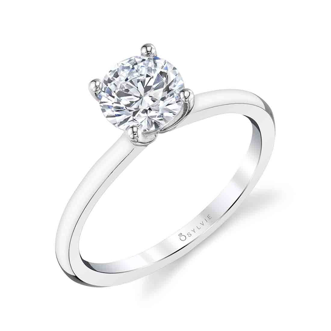 Dominique Solitaire Diamond Engagement Ring