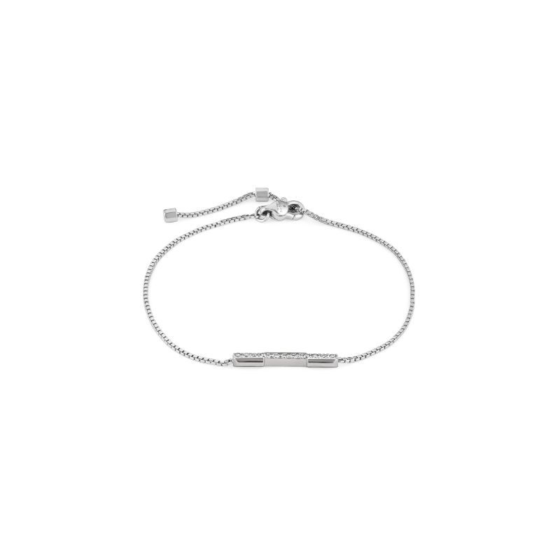 Gucci Link to Love Bracelet in White Gold with Diamonds