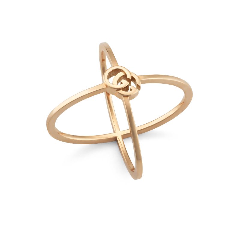 Gucci GG Running Cross Ring in Rose Gold
