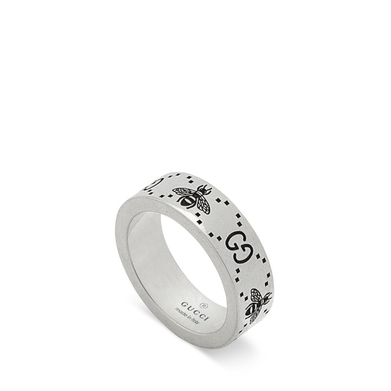 Gucci Signature Ring with Bee and Double G Motif