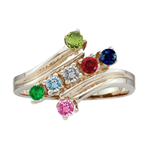 Mothers Ring style 11 Birthstone Ring with 7 Stones