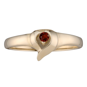 Mothers Ring style 157 Birthstone Ring with 1 Stone