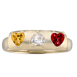 Mothers Ring Style 159 Birthstone Ring with 3 Stones