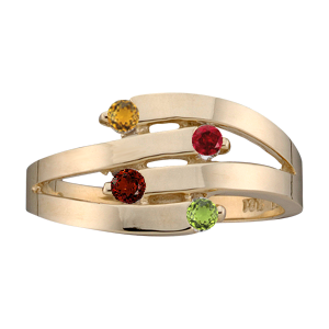 Mothers Ring Style 149 Birthstone Ring with 4 Stones