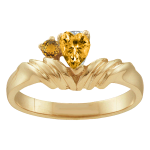 Mothers Ring Style 10 Birthstone Ring with 2 Stones