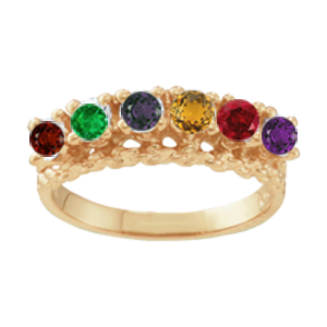 Mothers Ring Style 17 Birthstone Ring with 6 Stones