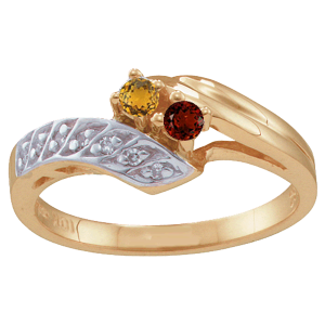 Mothers Ring Style 28 Birthstone Ring with 2 Stones