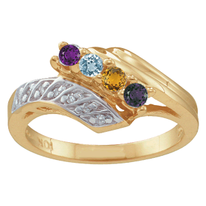 Mothers Ring Style 28 Birthstone Ring with 4 Stones