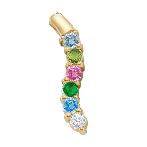 Birthstone Necklace Style 108 with 3 Stones