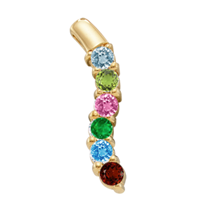 Birthstone Necklace Style 108 with 4 Stones