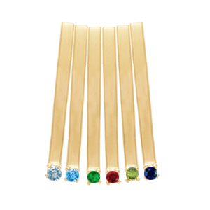 Birthstone Necklace Style 185 with 6 Stones