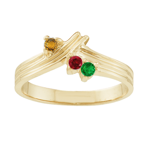 Mothers Ring Style 1 Birthstone Ring with 3 Stones