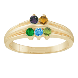 Mothers Ring Style 45 Birthstone Ring with 5 Stones