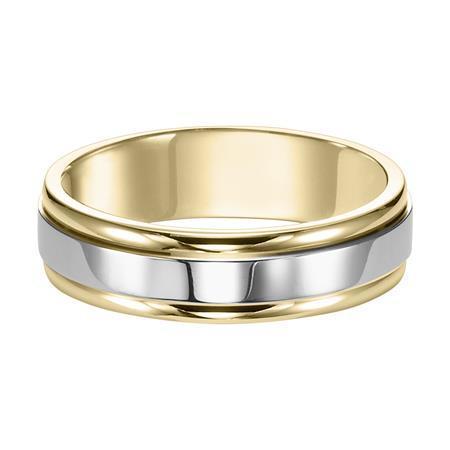 Polenza Gents Two-Tone Polished Finish Wedding Band