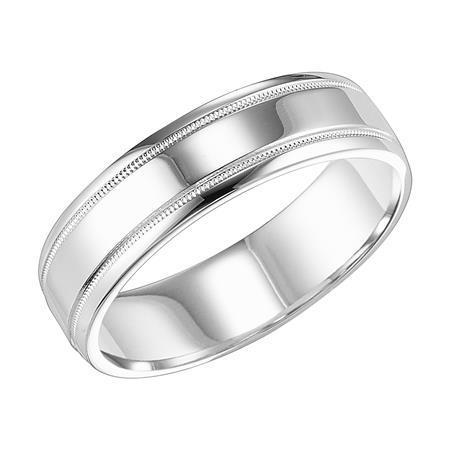 Polenza Gents Bright Finish Wedding Band