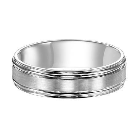 Polenza Gents Double Stepped Edge Wedding Band