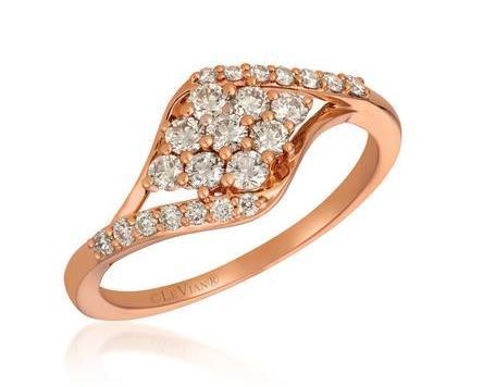 LeVian 14K Strawberry Gold® Ring with Nude Diamonds 1/2 cttw
