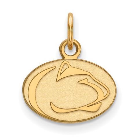 Penn State 10k Yellow Gold Lion Head Pendant Extra Small