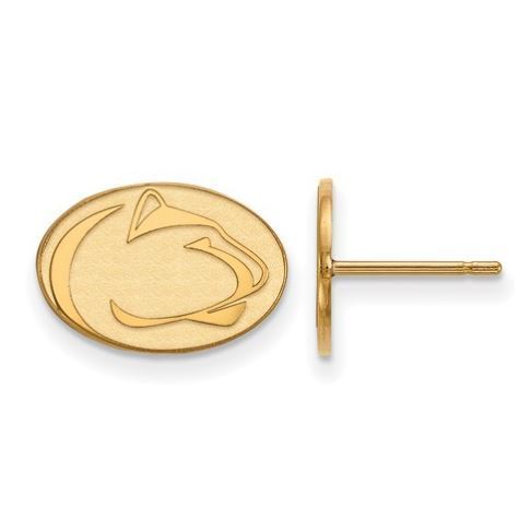 Penn State 10k Yellow Gold Lion Head Stud Earrings