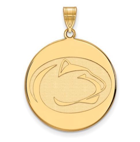 Penn State 10k Yellow Gold Large Disc Pendant