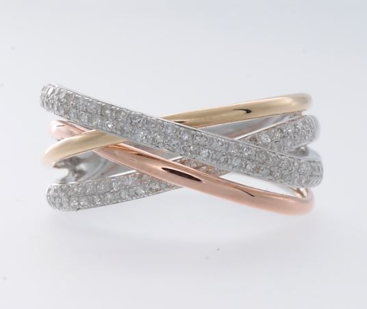 14K Three Tone Fashion Ring By Effy