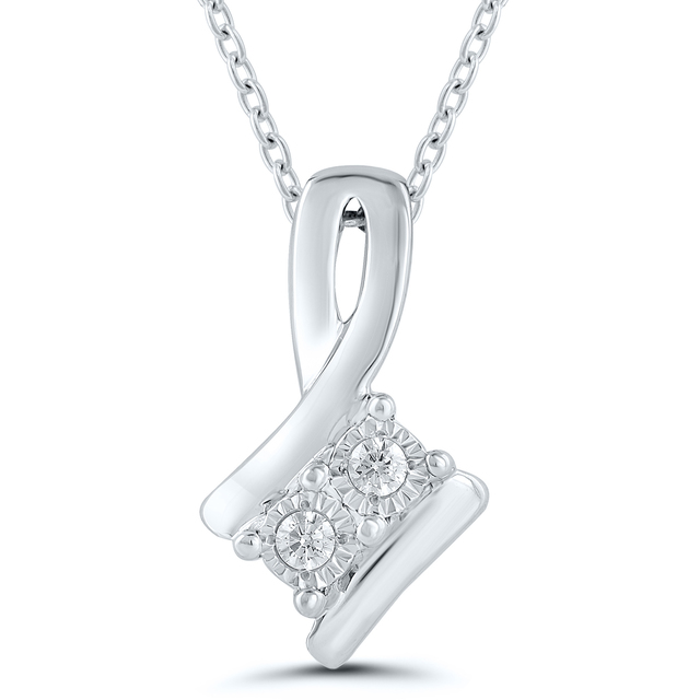 Two Stone Diamond Pendant