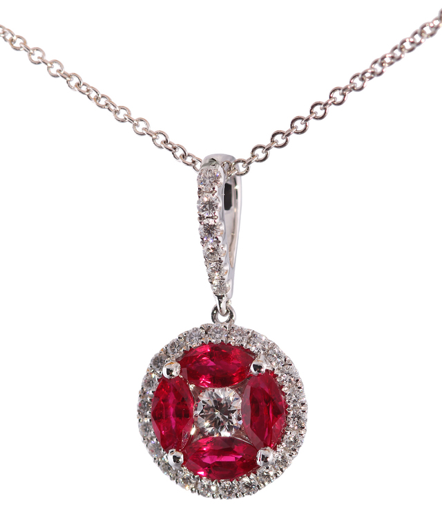 Ruby and Diamond Pendant