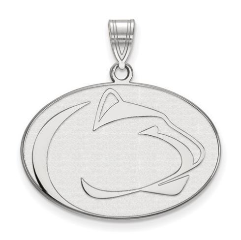 Penn State 14k White Gold Lion Head Pendant Large