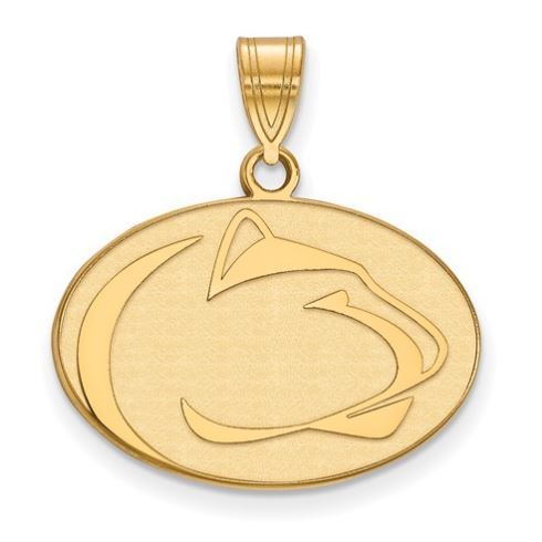 Penn State 14k Yellow Gold Lion Head Pendant Medium