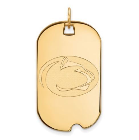 Penn State 14k Yellow Gold Large Dog Tag