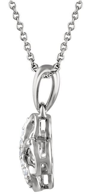 Sterling Silver Diamond 18