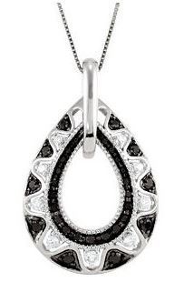Black & White Diamond White Gold Necklace