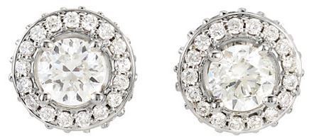 14kt White Gold 1 CTW Diamond Earrings