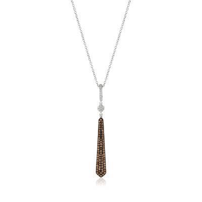 LeVian 14K Vanilla Gold® Pendant with Vanilla Diamonds® and Chocolate Diamonds®