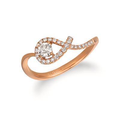 LeVian 14K Strawberry Gold&reg; Ring with Vanilla Diamonds&reg; 1/3 cttw