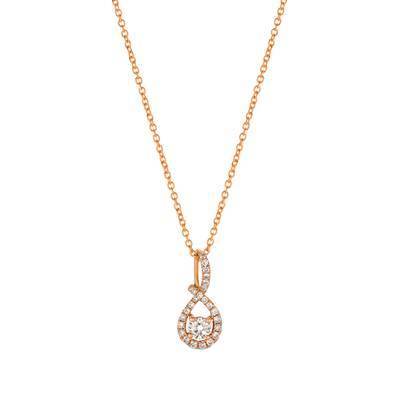 LeVian 14K Strawberry Gold® Pendant with Vanilla Diamonds® 1/4 cttw