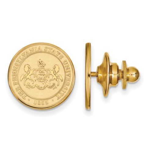Penn State Seal Gold Plated Sterling Silver Lapel Pin