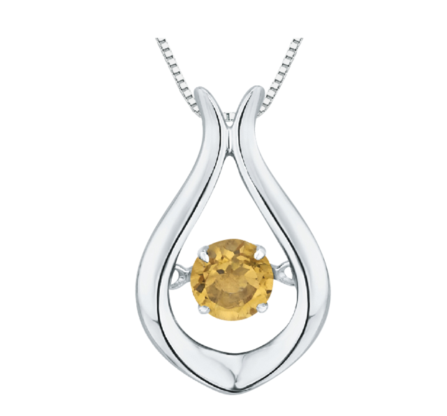 Special $69 Sterling Citrine Dancing Pendant