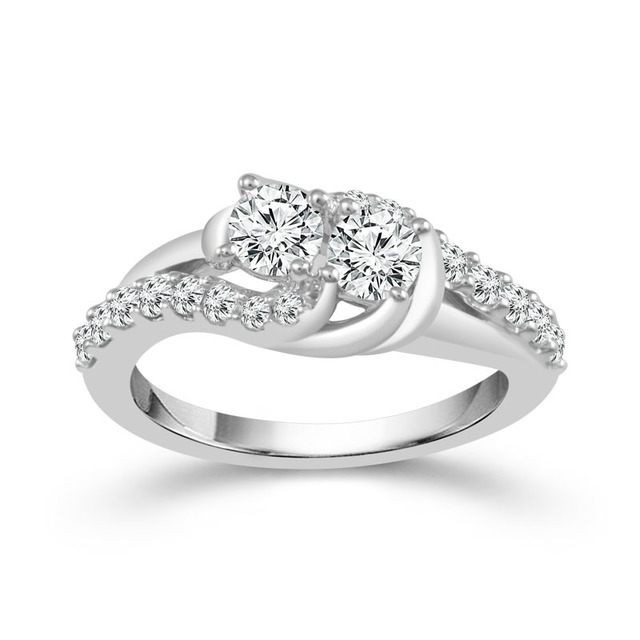 1 ct Two Diamond Ring