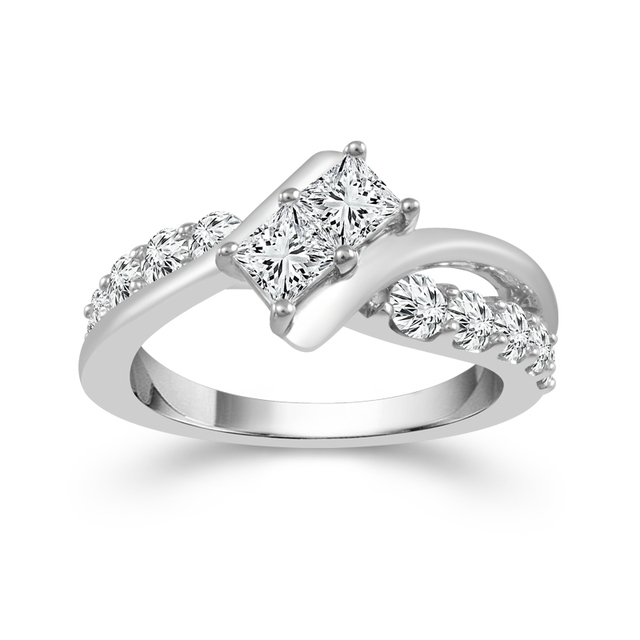 Princess Cut 1 1/2 ct Two Diamond Ring